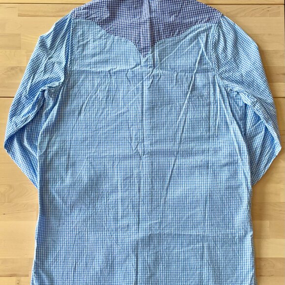 Teddy Fresh Women's Blue Button-Up Gingham Shirt Dress size S/M NWOT NEW - Picture 5 of 7